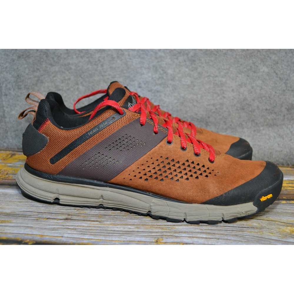 Danner Trail 2650 Shoes Mens Size 13 Brown Red Trail Hiking Sneakers Vibram